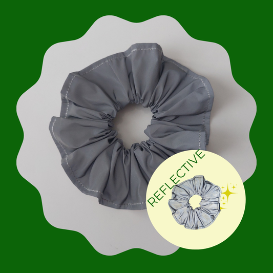 heijastava-hiusdonitsi-reflective-scrunchie-handmade-finland